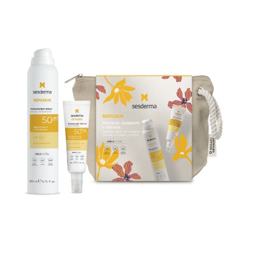 SESDERMA REPASKIN SET (Invisible Light Texture 50 ml + Transparent Spray 200 ml) | REPASKIN KOMPLEKTS Saules aizsardzībai sejai un ķermenim