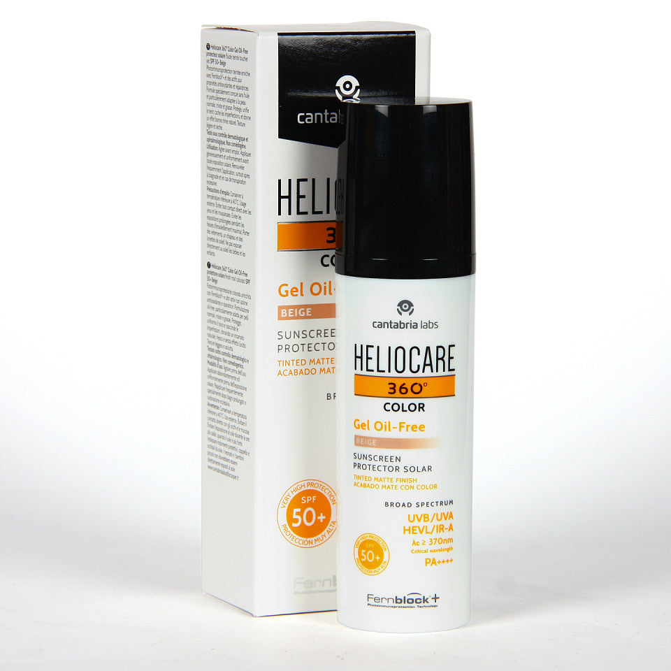 HELIOCARE 360° GEL OIL- FREE WITH TONE (BEIGE) SPF50+ | Saules aisargājošs gels taukainai ādai ar toni (BEIGE) SPF50+, 50ml
