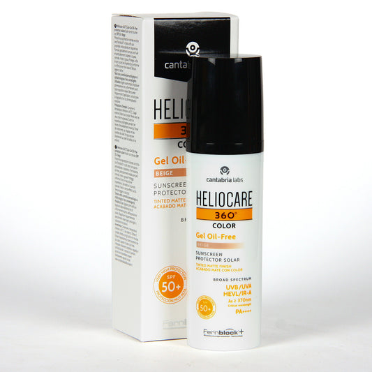 HELIOCARE 360° GEL OIL- FREE WITH TONE (BEIGE) SPF50+ | Saules aisargājošs gels taukainai ādai ar toni (BEIGE) SPF50+, 50ml