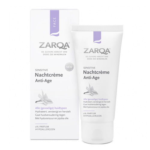 ZARQA SENSITIVE ANT-AGE NIGHT CREAM | Pretnovecošanas nakts krēms, 50 ml