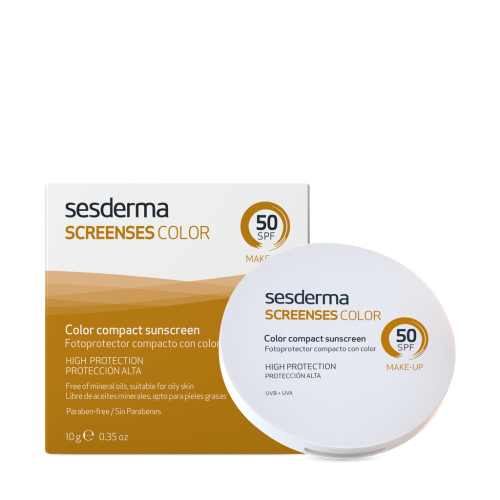 SESDERMA SCREENSES COLOR COMPACT SUNSCREEN | Kompakt Pūderis SPF50, 10 gr