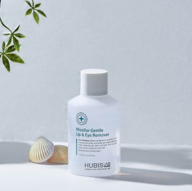 HUBISLAB Pure Balance Micellar Gentle Lip & Eye Remover | Micelārais ūdens acīm un lūpām 200ml