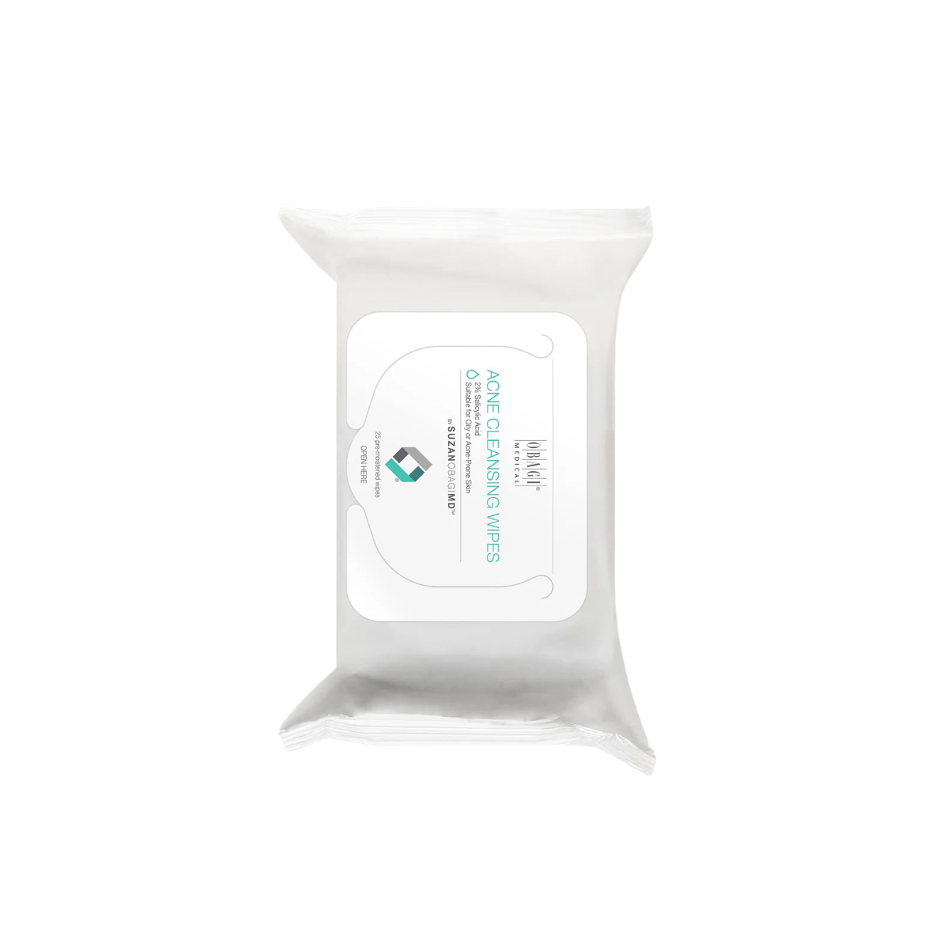 OBAGI MEDICAL SUZANOBAGIMD ACNE CLEANSING WIPES | Attīrošas salvetes aknes skartai ādai,  25 gab.