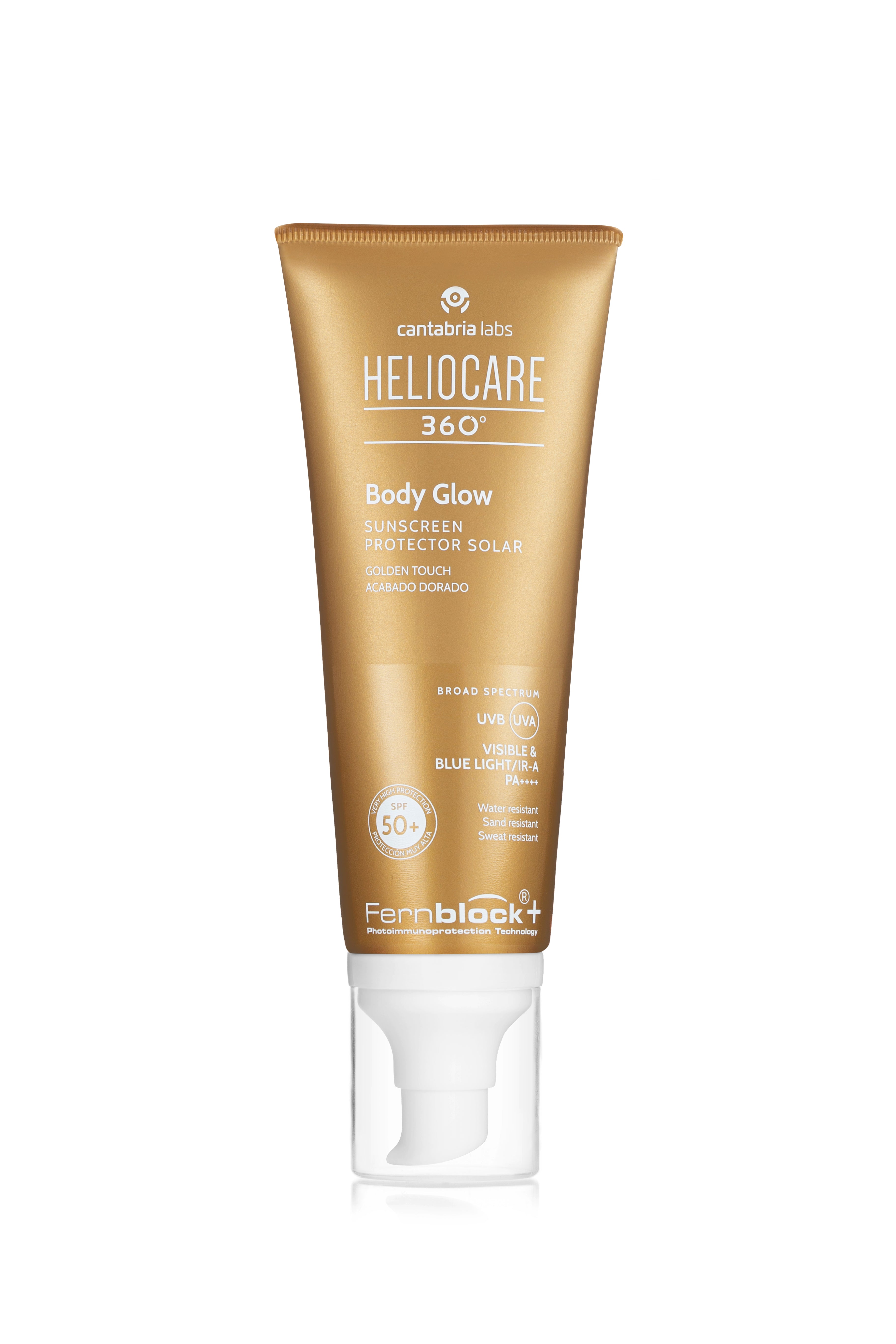CANTABRIA LABS HELIOCARE 360 BODY GLOW SPF50+ I Saules aizsarglīdzeklis ķermenim ar zeltainu spīdumu, 100 ml