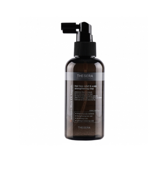 THESERA ROOTENSION BLACK EX AMPOULE | Intensīvs serums pret matu izkrišanu, 150 ml