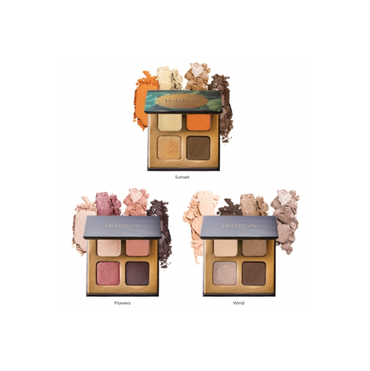 INIKA ORGANIC QUAD EYESHADOW PALETTE | Acu ēnu palete - Flowers, 5g