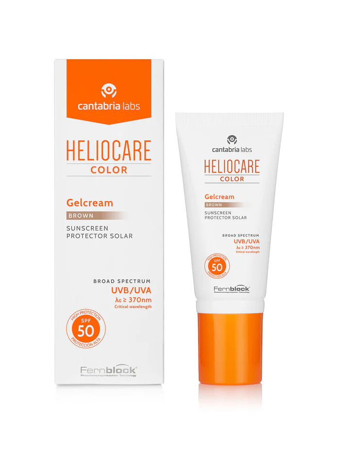 Cantabria Labs HELIOCARE COLOR GELCREAM SPF50 (BROWN) | Gelkrēms ar toni SPF50, 50 ml