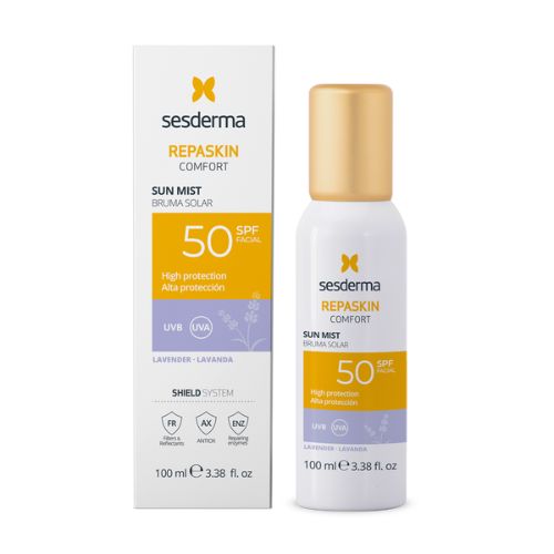 SESDERMA REPASKIN COMFORT Sun Mist Lavender SPF50, 100ml | Saules aizsardzības aerosols ar lavandu SPF50, 100 ml