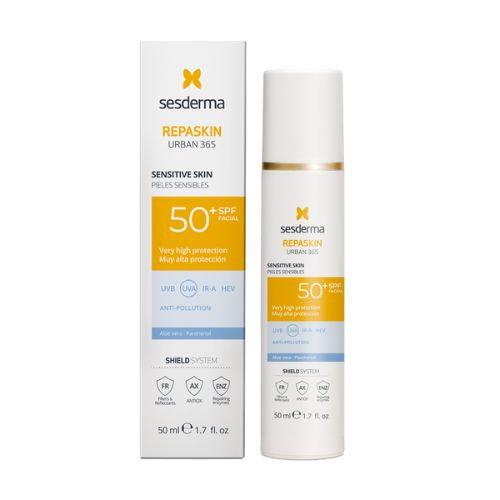 SESDERMA REPASKIN URBAN 365 Sensitive SPF50+ 50ml | Saules aizsargkrēms jutīgai ādai, 50 ml