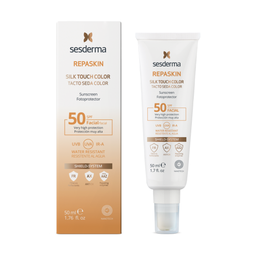 SESDERMA REPASKIN SILK TOUCH с цветом SPF50